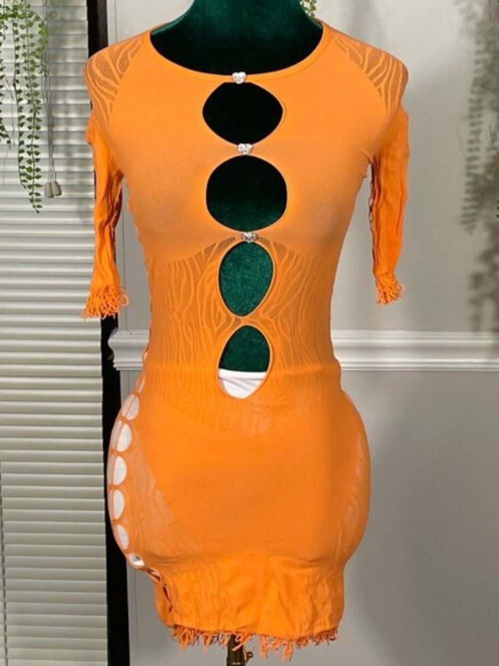 Poster Girl | The Miranda Mini Dress in Tangerine
